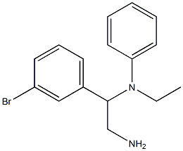 N-[2-amino-1-(3-bromophenyl)ethyl]-N-ethylaniline Structure