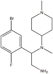N-[2-amino-1-(5-bromo-2-fluorophenyl)ethyl]-N-methyl-N-(1-methylpiperidin-4-yl)amine Structure