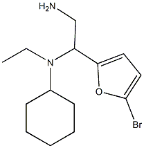 N-[2-amino-1-(5-bromo-2-furyl)ethyl]-N-cyclohexyl-N-ethylamine Struktur