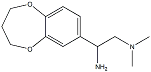 N-[2-amino-2-(3,4-dihydro-2H-1,5-benzodioxepin-7-yl)ethyl]-N,N-dimethylamine 化学構造式