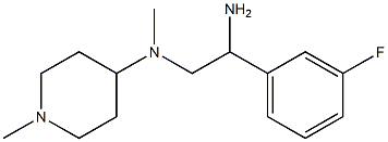 N-[2-amino-2-(3-fluorophenyl)ethyl]-N,1-dimethylpiperidin-4-amine,,结构式