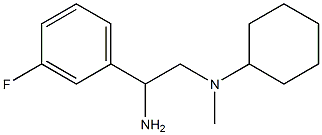 N-[2-amino-2-(3-fluorophenyl)ethyl]-N-methylcyclohexanamine 化学構造式