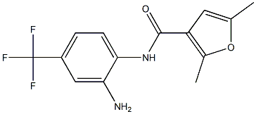 N-[2-amino-4-(trifluoromethyl)phenyl]-2,5-dimethyl-3-furamide 结构式