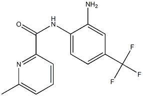 N-[2-amino-4-(trifluoromethyl)phenyl]-6-methylpyridine-2-carboxamide 结构式