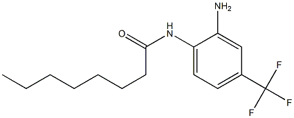 N-[2-amino-4-(trifluoromethyl)phenyl]octanamide,,结构式