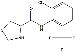 N-[2-chloro-6-(trifluoromethyl)phenyl]-1,3-thiazolidine-4-carboxamide 结构式