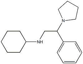 N-[2-phenyl-2-(pyrrolidin-1-yl)ethyl]cyclohexanamine 结构式