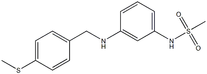 N-[3-({[4-(methylsulfanyl)phenyl]methyl}amino)phenyl]methanesulfonamide 化学構造式