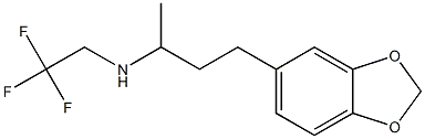 N-[3-(1,3-benzodioxol-5-yl)-1-methylpropyl]-N-(2,2,2-trifluoroethyl)amine 化学構造式