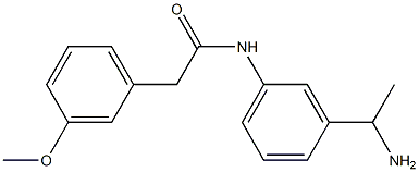 N-[3-(1-aminoethyl)phenyl]-2-(3-methoxyphenyl)acetamide Structure