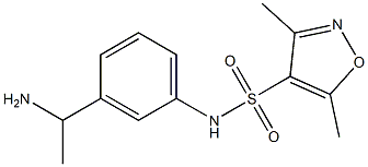 N-[3-(1-aminoethyl)phenyl]-3,5-dimethyl-1,2-oxazole-4-sulfonamide|