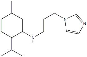 N-[3-(1H-imidazol-1-yl)propyl]-5-methyl-2-(propan-2-yl)cyclohexan-1-amine 化学構造式