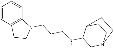 N-[3-(2,3-dihydro-1H-indol-1-yl)propyl]-1-azabicyclo[2.2.2]octan-3-amine,,结构式