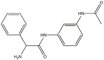 N-[3-(acetylamino)phenyl]-2-amino-2-phenylacetamide,,结构式