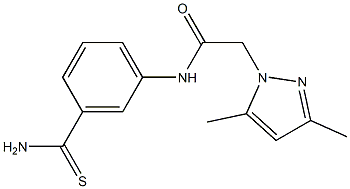 N-[3-(aminocarbonothioyl)phenyl]-2-(3,5-dimethyl-1H-pyrazol-1-yl)acetamide