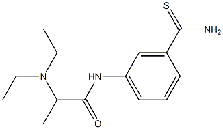 N-[3-(aminocarbonothioyl)phenyl]-2-(diethylamino)propanamide 化学構造式