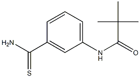 N-[3-(aminocarbonothioyl)phenyl]-2,2-dimethylpropanamide 化学構造式