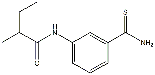 N-[3-(aminocarbonothioyl)phenyl]-2-methylbutanamide Struktur