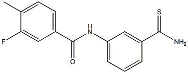N-[3-(aminocarbonothioyl)phenyl]-3-fluoro-4-methylbenzamide Struktur