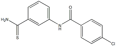 N-[3-(aminocarbonothioyl)phenyl]-4-chlorobenzamide,,结构式