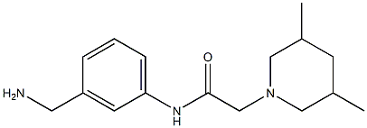 N-[3-(aminomethyl)phenyl]-2-(3,5-dimethylpiperidin-1-yl)acetamide Structure