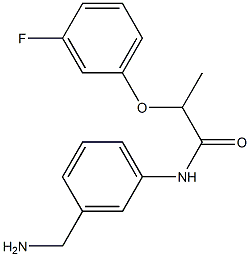 N-[3-(aminomethyl)phenyl]-2-(3-fluorophenoxy)propanamide Structure