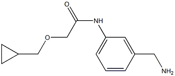 N-[3-(aminomethyl)phenyl]-2-(cyclopropylmethoxy)acetamide Struktur