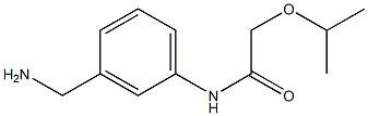 N-[3-(aminomethyl)phenyl]-2-(propan-2-yloxy)acetamide 化学構造式