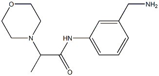 N-[3-(aminomethyl)phenyl]-2-morpholin-4-ylpropanamide 结构式