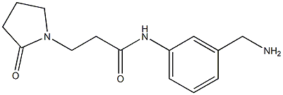 N-[3-(aminomethyl)phenyl]-3-(2-oxopyrrolidin-1-yl)propanamide Struktur