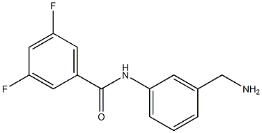 N-[3-(aminomethyl)phenyl]-3,5-difluorobenzamide 化学構造式