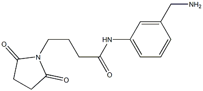 N-[3-(aminomethyl)phenyl]-4-(2,5-dioxopyrrolidin-1-yl)butanamide 化学構造式