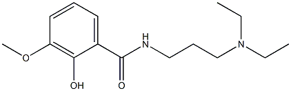 N-[3-(diethylamino)propyl]-2-hydroxy-3-methoxybenzamide Struktur
