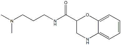 N-[3-(dimethylamino)propyl]-3,4-dihydro-2H-1,4-benzoxazine-2-carboxamide,,结构式