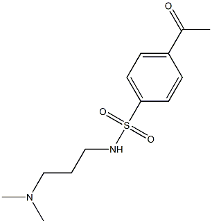 N-[3-(dimethylamino)propyl]-4-acetylbenzene-1-sulfonamide Struktur