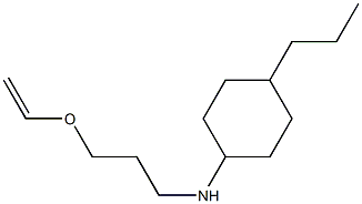 N-[3-(ethenyloxy)propyl]-4-propylcyclohexan-1-amine,,结构式