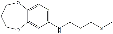 N-[3-(methylsulfanyl)propyl]-3,4-dihydro-2H-1,5-benzodioxepin-7-amine,,结构式