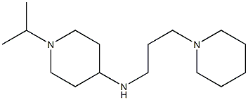 N-[3-(piperidin-1-yl)propyl]-1-(propan-2-yl)piperidin-4-amine 化学構造式