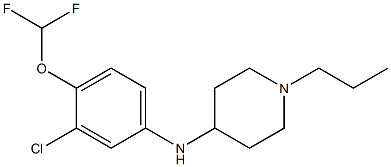 N-[3-chloro-4-(difluoromethoxy)phenyl]-1-propylpiperidin-4-amine Structure