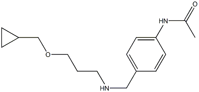 N-[4-({[3-(cyclopropylmethoxy)propyl]amino}methyl)phenyl]acetamide Structure