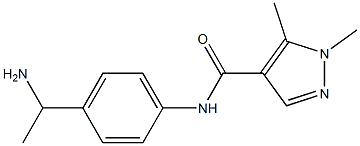 N-[4-(1-aminoethyl)phenyl]-1,5-dimethyl-1H-pyrazole-4-carboxamide,,结构式