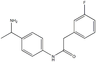 N-[4-(1-aminoethyl)phenyl]-2-(3-fluorophenyl)acetamide Struktur