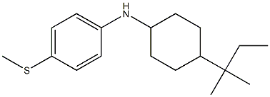 N-[4-(2-methylbutan-2-yl)cyclohexyl]-4-(methylsulfanyl)aniline Structure