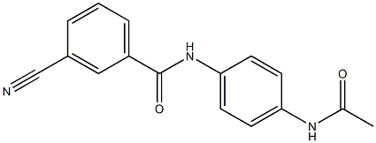 N-[4-(acetylamino)phenyl]-3-cyanobenzamide Structure