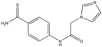 N-[4-(aminocarbonothioyl)phenyl]-2-(1H-imidazol-1-yl)acetamide Structure