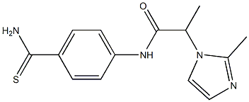 N-[4-(aminocarbonothioyl)phenyl]-2-(2-methyl-1H-imidazol-1-yl)propanamide Structure