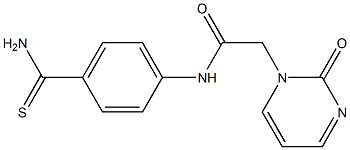 N-[4-(aminocarbonothioyl)phenyl]-2-(2-oxopyrimidin-1(2H)-yl)acetamide Structure