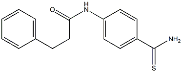 N-[4-(aminocarbonothioyl)phenyl]-3-phenylpropanamide Struktur