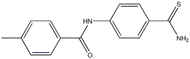 N-[4-(aminocarbonothioyl)phenyl]-4-methylbenzamide 化学構造式