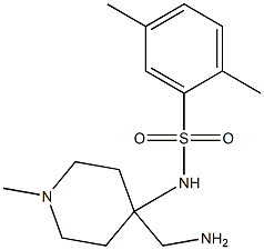 N-[4-(aminomethyl)-1-methylpiperidin-4-yl]-2,5-dimethylbenzene-1-sulfonamide,,结构式